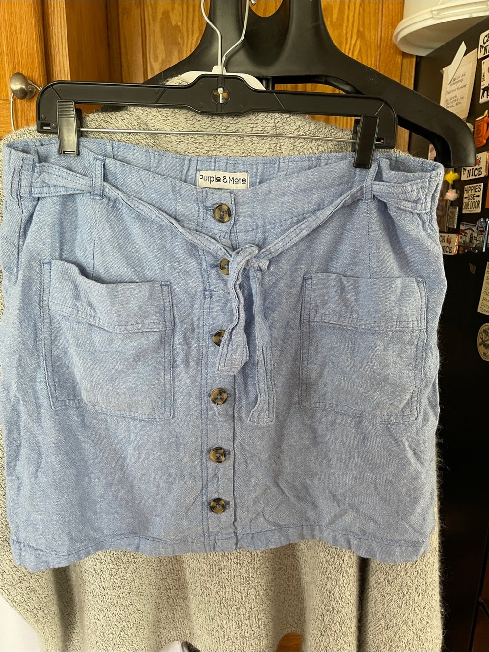 Purple & More Skort PM Blue A-Line Midi Button